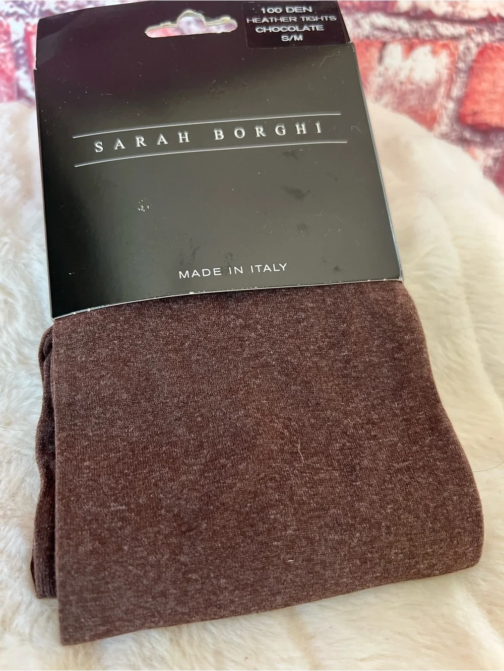 Sarah Borghi Made In Italy 100 Den Heather Tights Chocolate